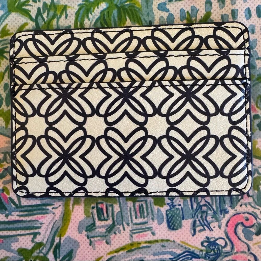 NEW Lilly Pulitzer Navy Butterfly Card Holder Wallet